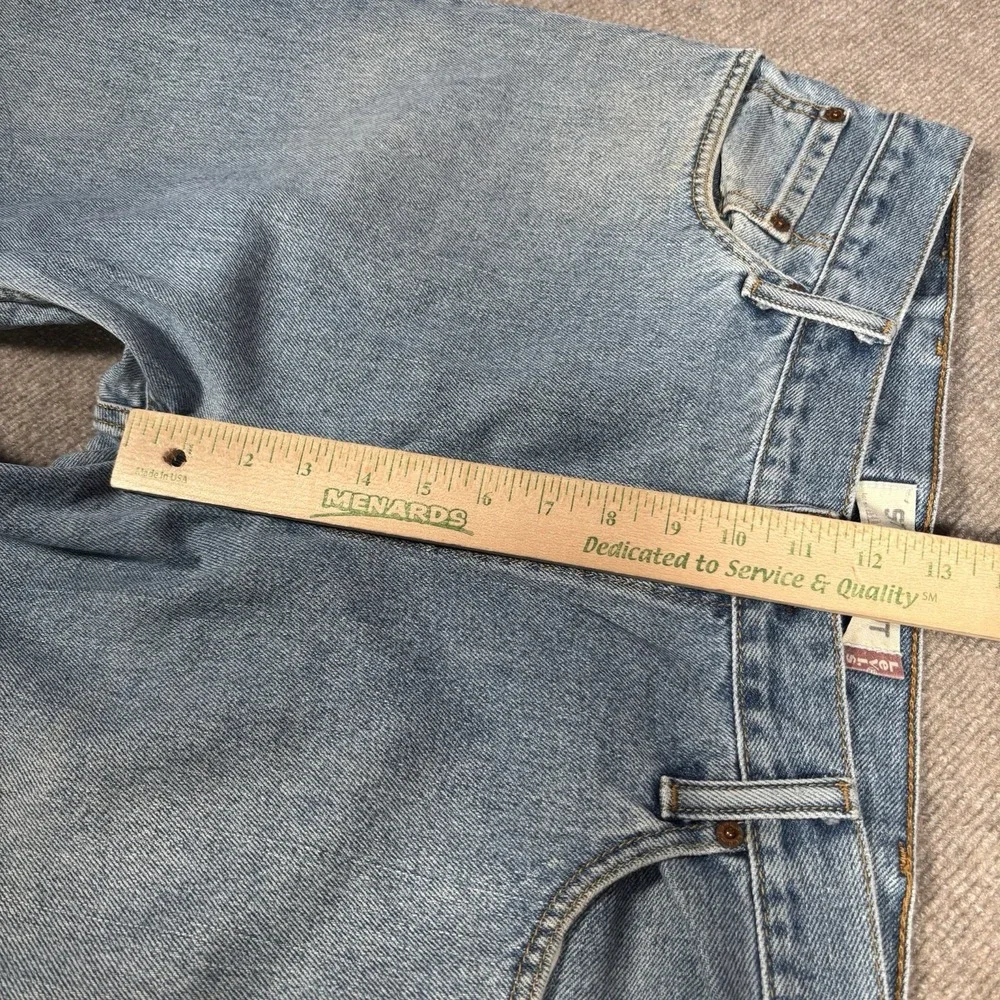 Levis 505 Jeans Mens 38x32‎ Regular Fit Straight Leg Light Wash Blue Denim Y2K